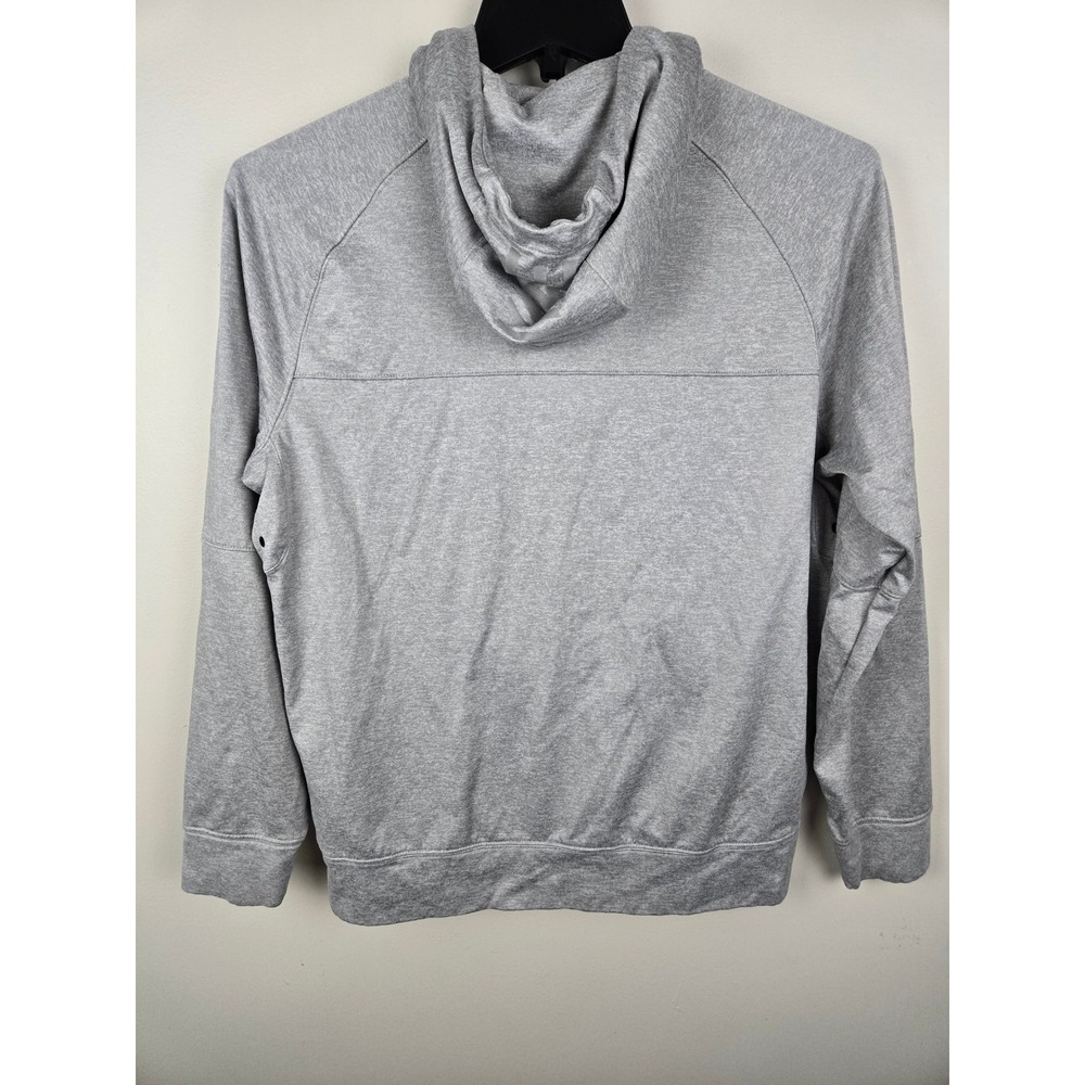 American Eagle Mens Gray Activewear Hoodie Sweatshirt Zip Pockets Small AE Logo - Picture 10 of 13